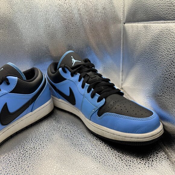 Size 11.5 Nike Air Jordan 1 Mens Blue‎ Black Lace-Up Athletic Sneaker 553558-403 main image 5